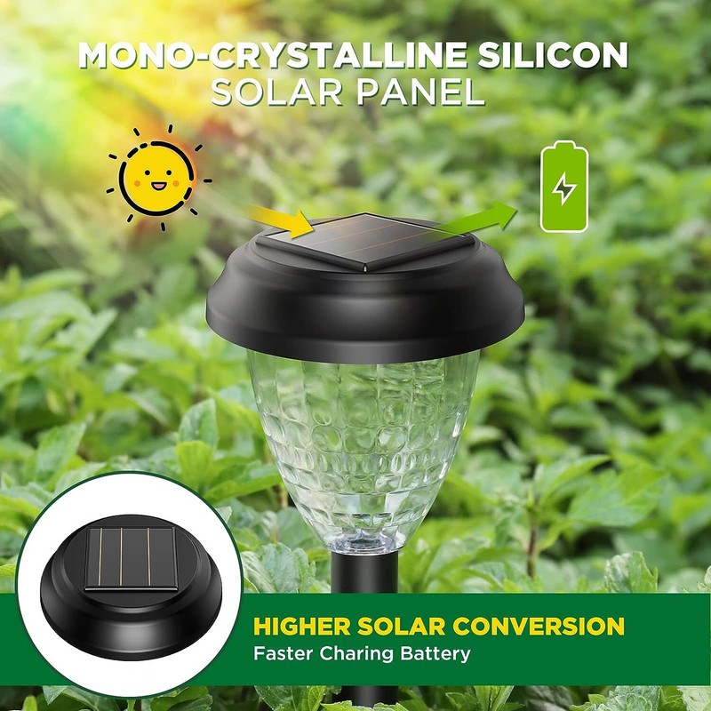 Garden Solar Lights Waterproof 10 Pack Dusk to Dawn up to 12 Hrs Auto On/Off LED gallery