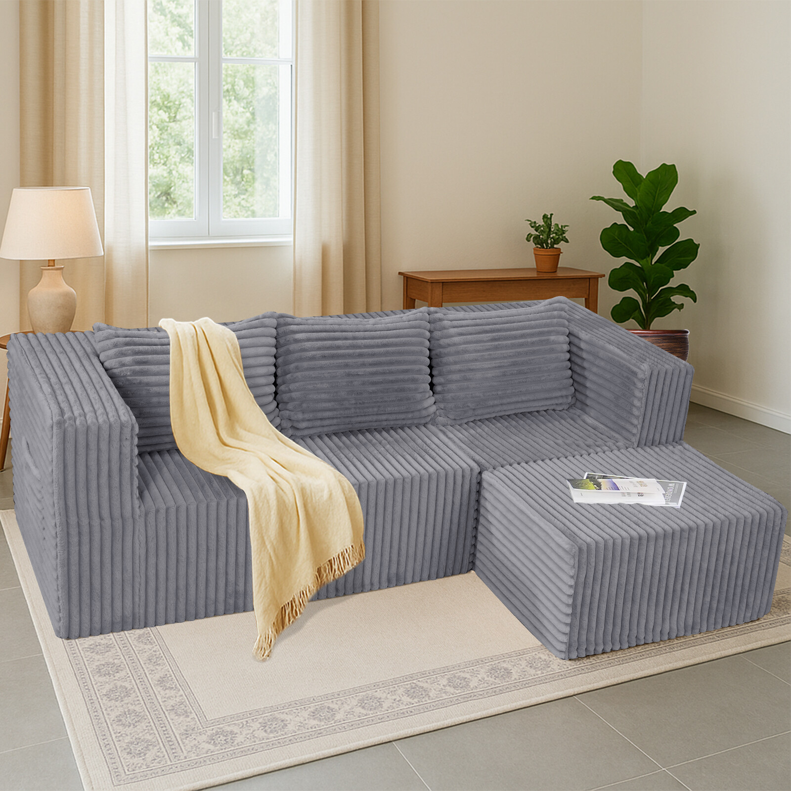 LILYPELLE Cloud Sectional Couch Chaise L Shaped Chaise Modular Sofa & Deep Seat gallery