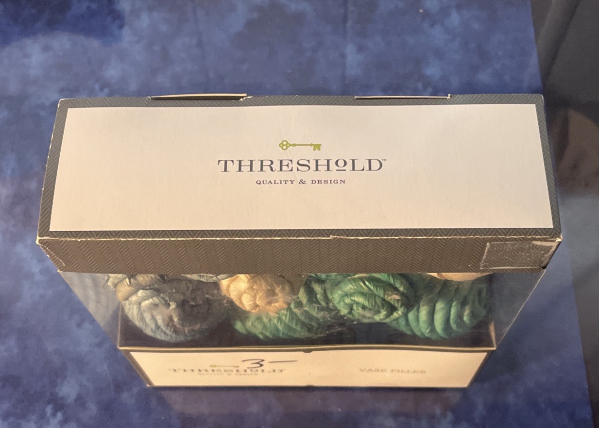 ⚡️Threshold- Vase Filler - Blue/Green/Cream Colored Yarn Covered gallery