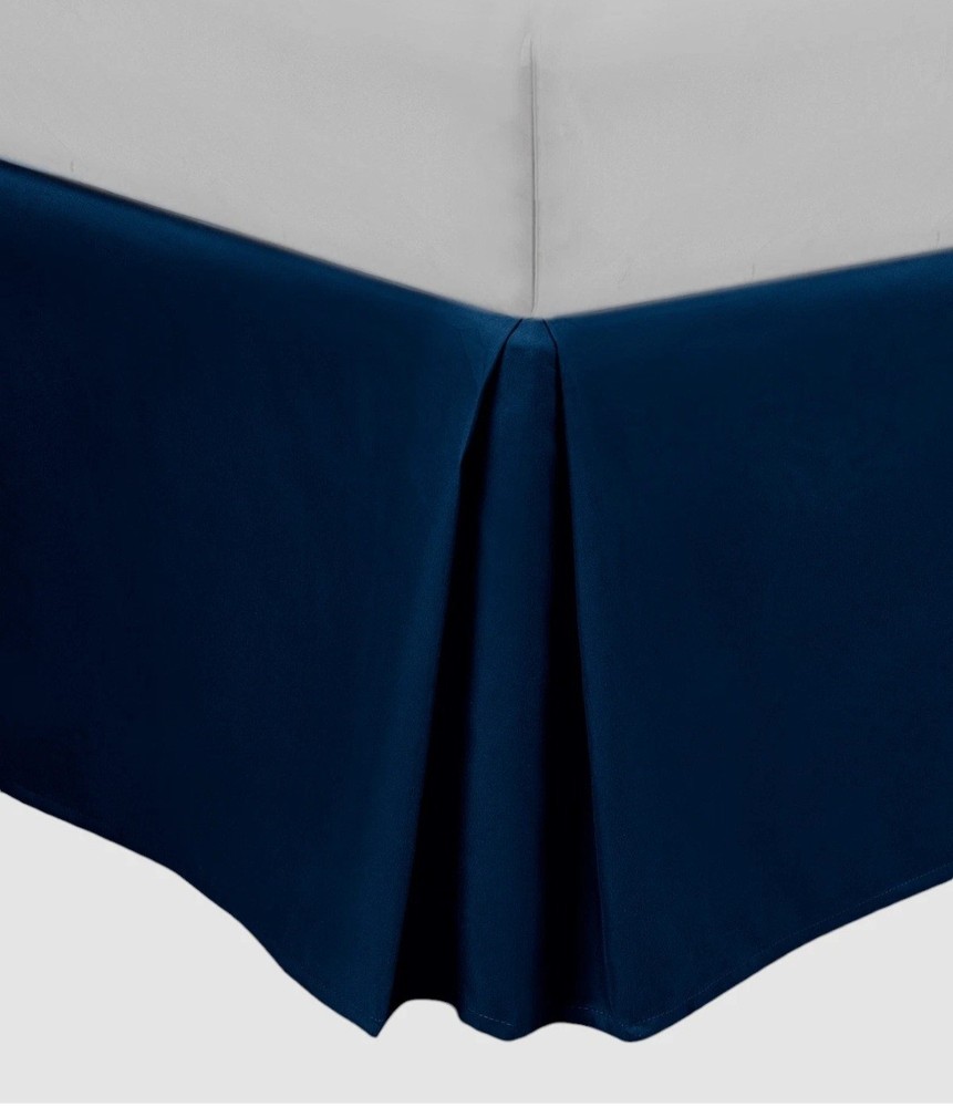 Swift Home Blue Microfiber Pleated 14" Bed Skirt Size Queen