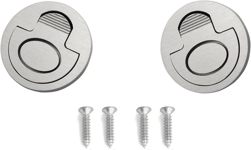 2Pcs Flush Ring Pull Handle 304 Stainless Steel Round Recessed Door Pull gallery