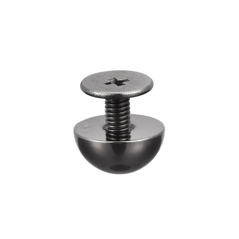 10x6mm Screw Back Rivets Solid Round Head Leather Studs Black 20 Sets gallery