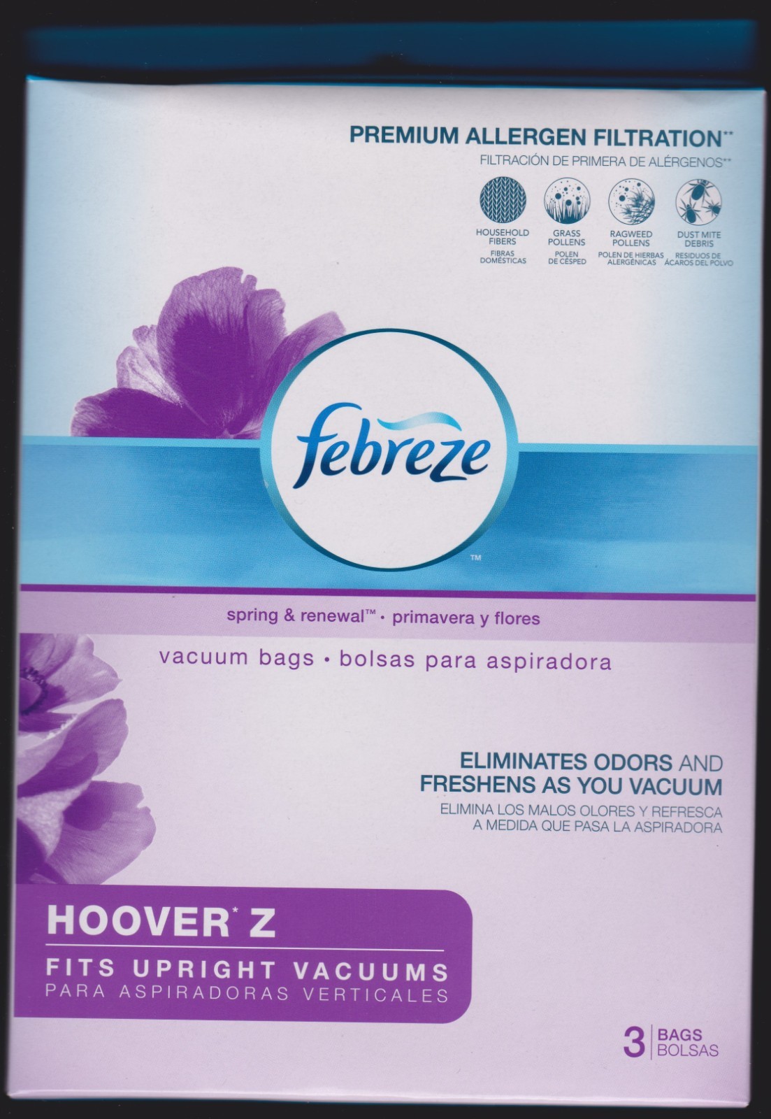 Febreze Hoover Type "Z" Vacuum Cleaner Bags--2 Boxes of 3--NEW--FREE SHIPPING gallery