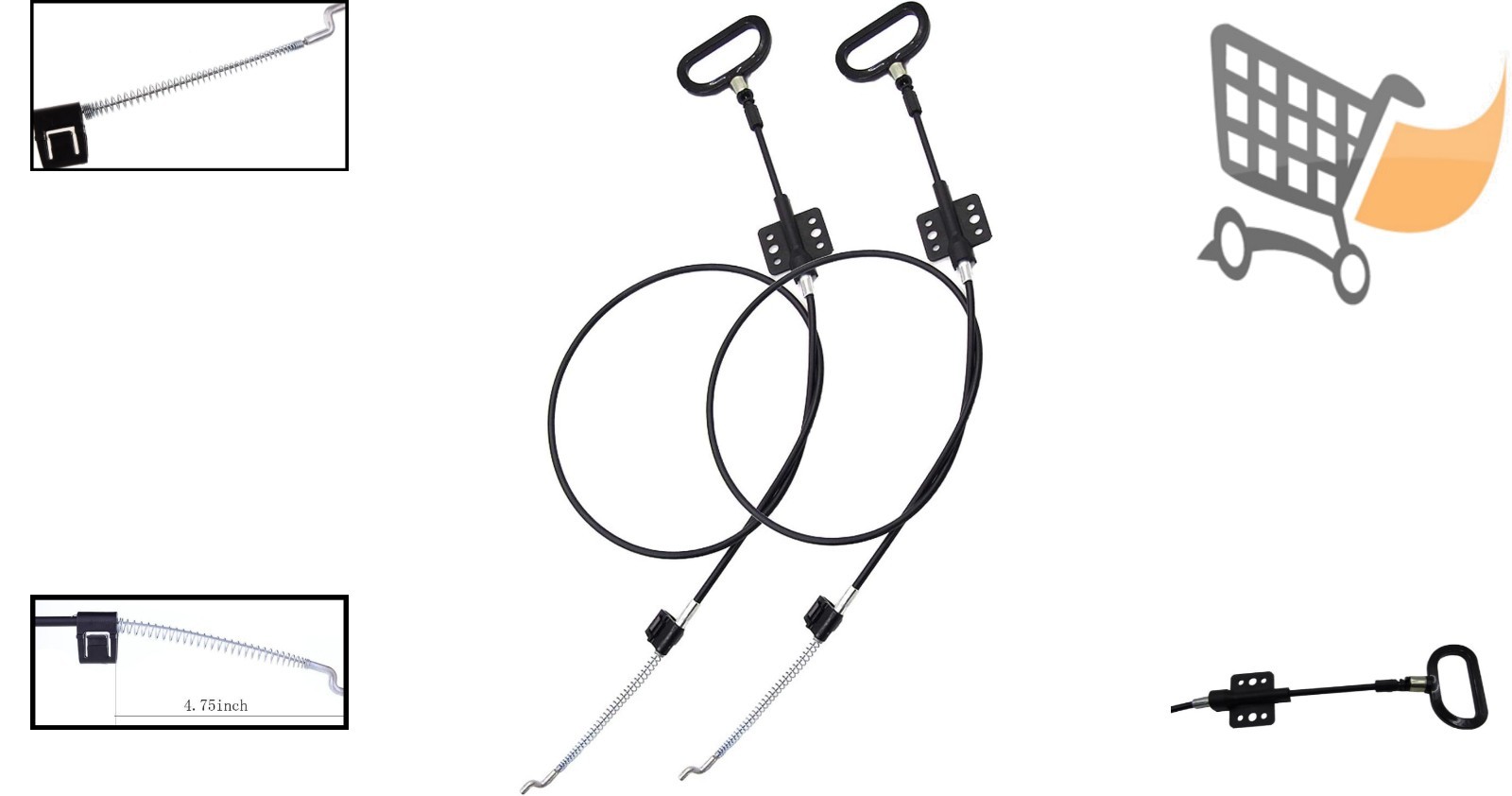 2 Pieces Recliner Release Cable Replacement D-Ring Handle Adult Indoor gallery