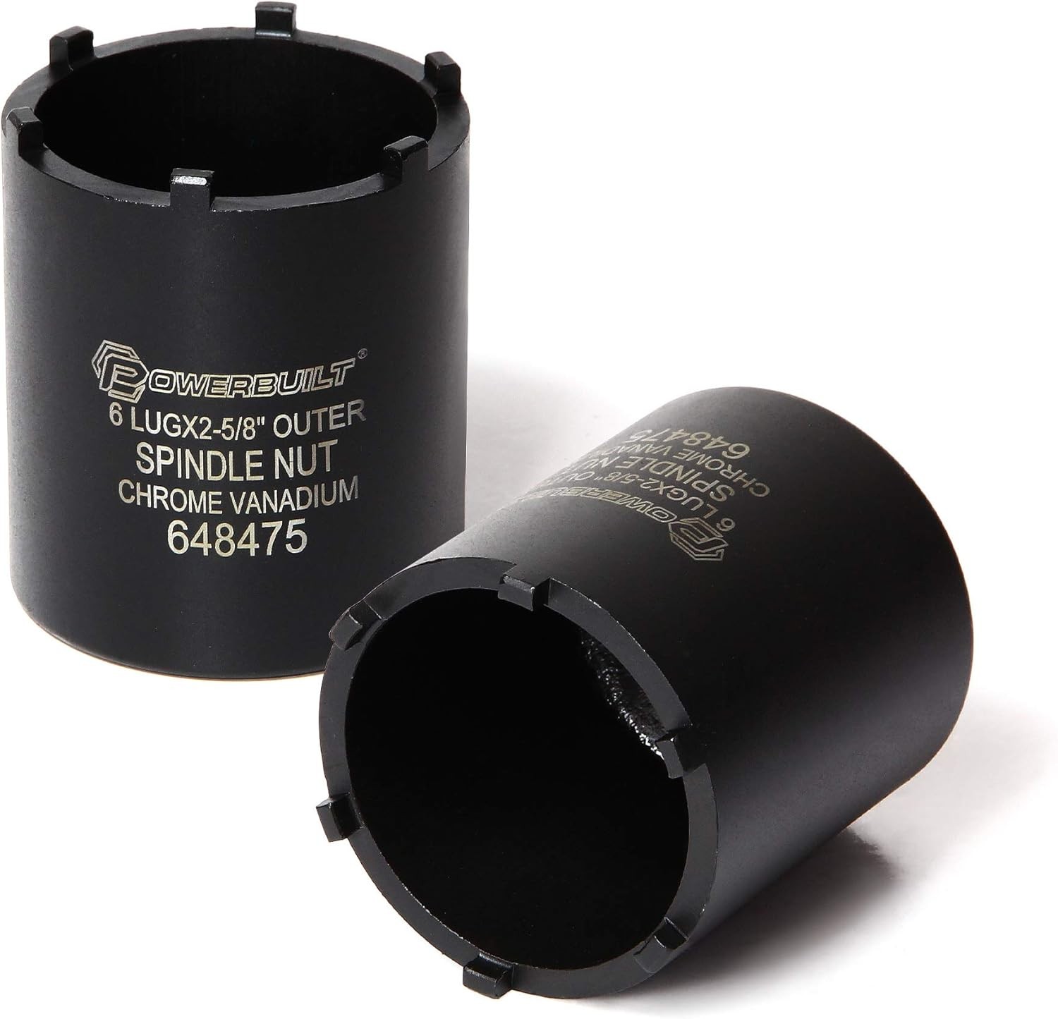 Powerbuilt Spindle Socket, 6 Outer Black, 6 Lug, Remove Spindle Nuts, 2-5 Inch O gallery