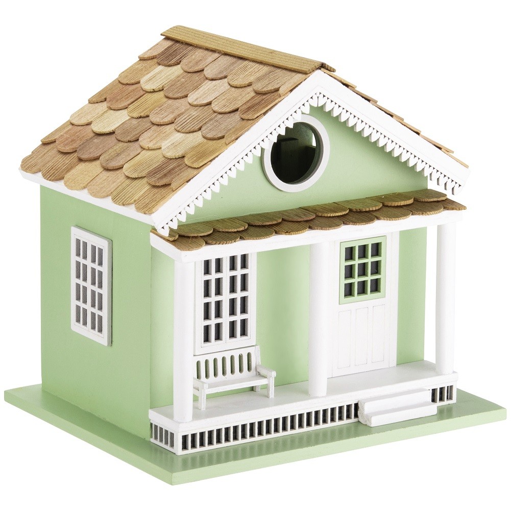 NEW! OUTDOOR HAND MADE BIRDHOUSE - BIRD COTTAGE PERCH - GREEN LAKE HOUSE gallery