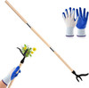 Weed Puller Tool Long Handle 46-inch & 4-Claw Steel Head Stand Up Heavy Duty gallery