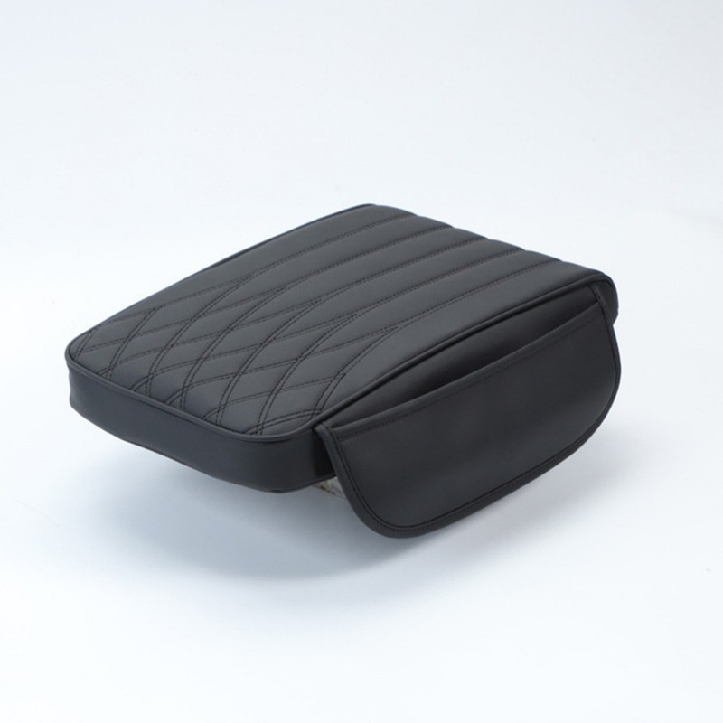 Car Armrest Cushion Storage Box Memory Foam Pad PU Leather Universal gallery