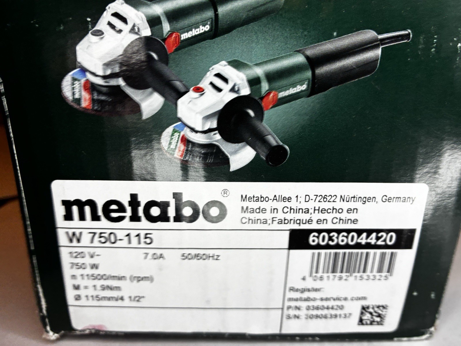 *NEW* 4-1/2" Angle Grinder, 11,000 RPM, 7 Amp, Slide Switch (Locking) gallery
