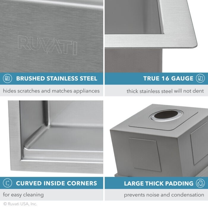 Ruvati 32-inch Workstation Undermount Single Bowl Kitchen Sink - RVH8301 gallery