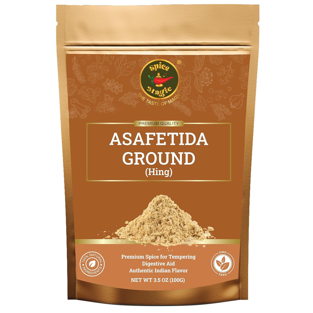 Spice Magic Asafetida Ground (Hing) ~ 100% Pure, Aromatic & Natural I Non-Gmo I