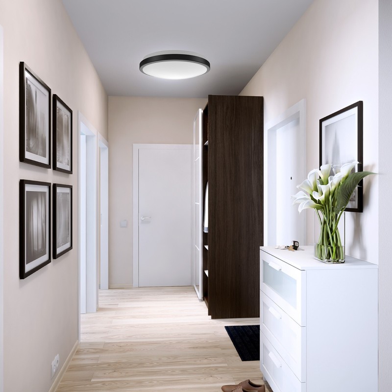 LED Flush Mount Ceiling Light 10 in. Matte Black Round Dimmable 4000K Daylight gallery
