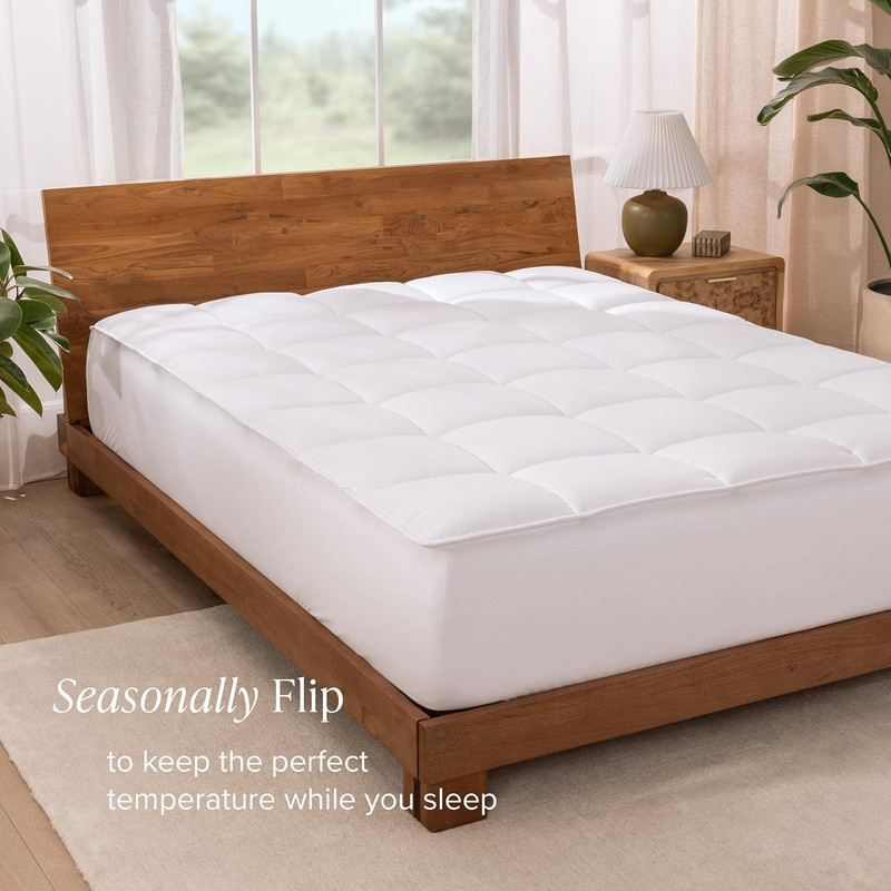 Twin Extra Long Microplush Mattress Topper - Pillow Top Reversible - Mattress Co gallery
