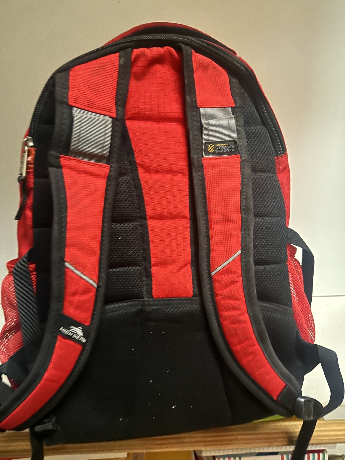High Sierra Red & Gray Backpack – Suspension Strap System 3