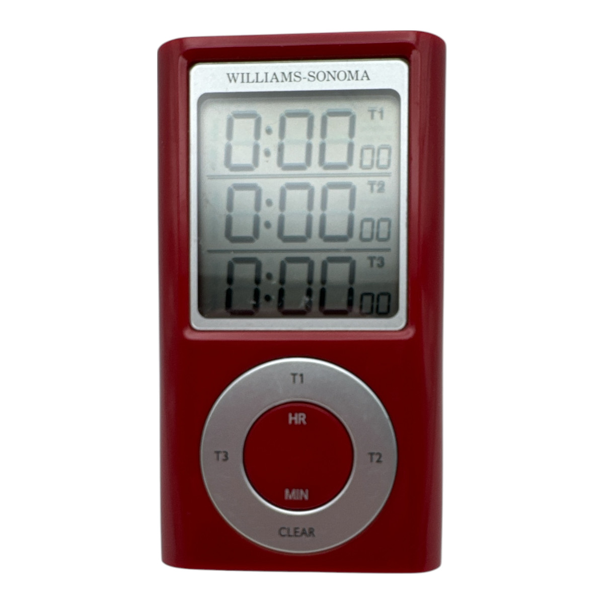 Williams Sonoma Digital Triple Timer Three Cooking Times Kitchen Red EUC gallery