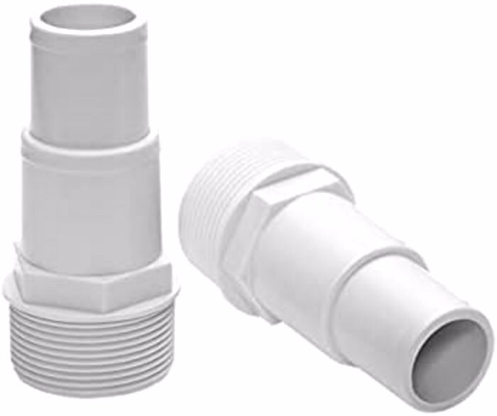 2 Pool Filter Pump Hose Adapter 1-1/4"-1 1/2" Thread 1.5" Fitting Connector PVC gallery