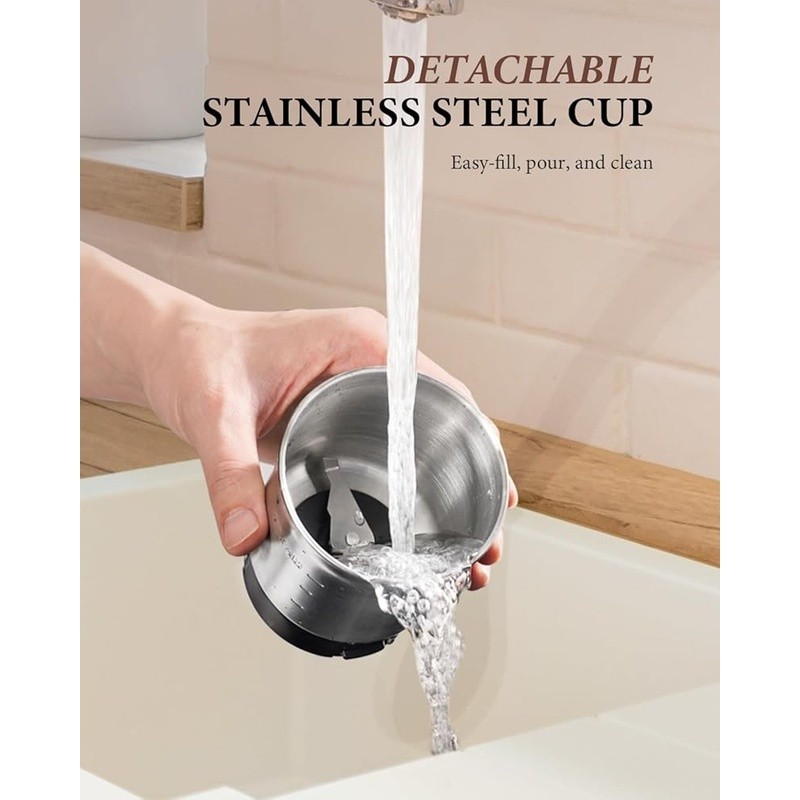 Smart Coffee Grinder Adjustable Silent Stainless Steel Removable Cup 63dB New gallery