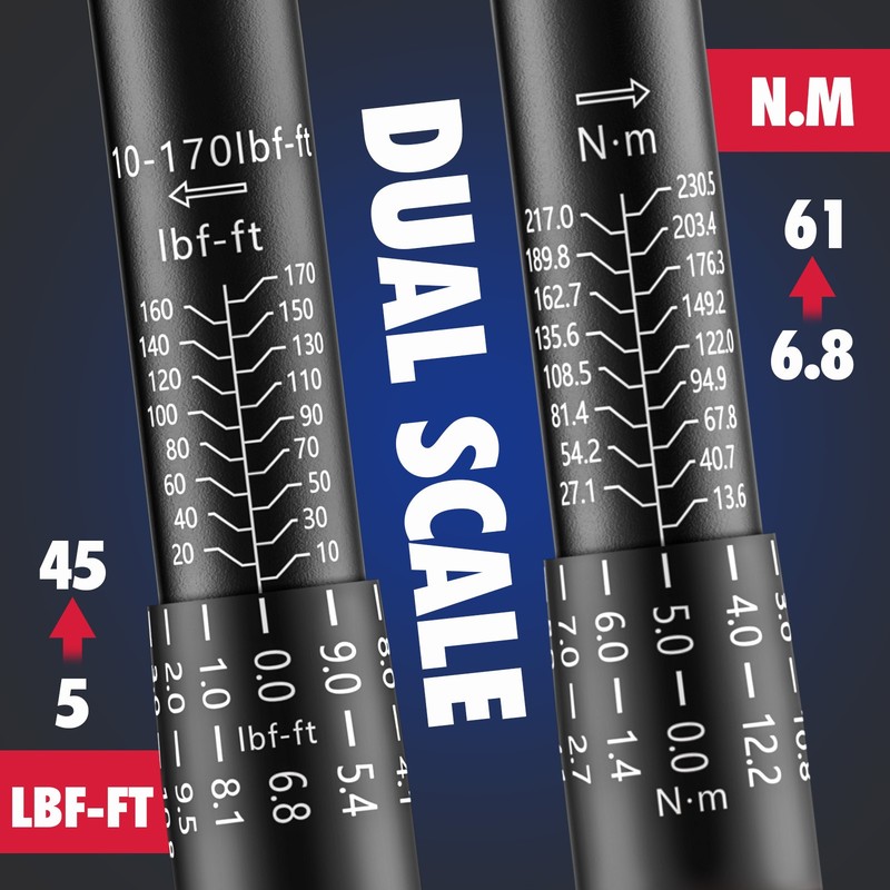 1/2" Torque Wrench Snap Socket Professional Drive Click Type Ratcheting gallery