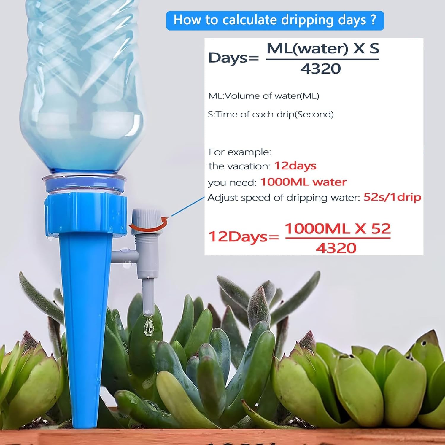 12X Self Watering Spikes Automatic Irrigation Watering Drip System for Plants gallery