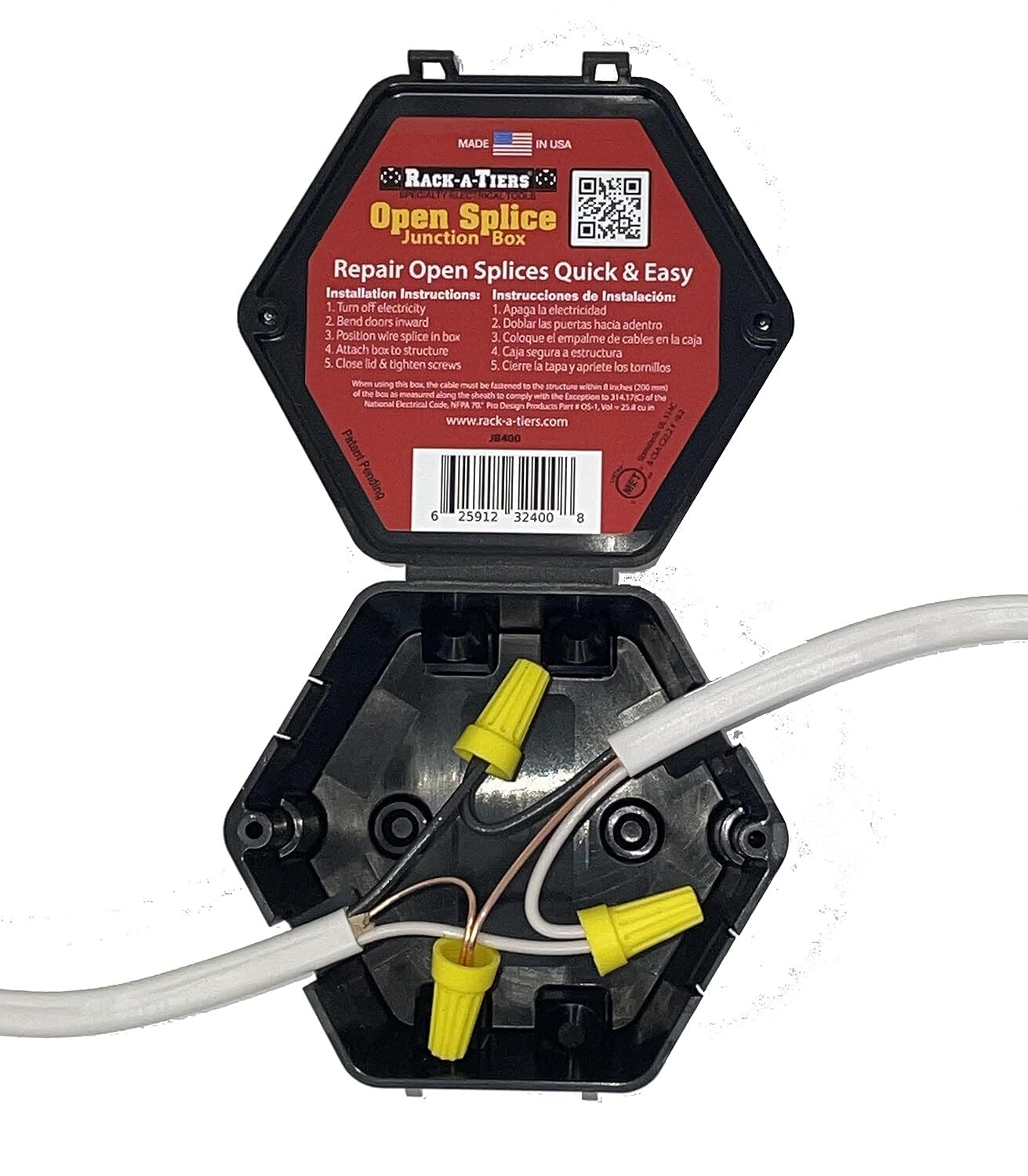 Rack-A-Tiers JB400 Open Splice Junction Box for Repairing Open Splices gallery