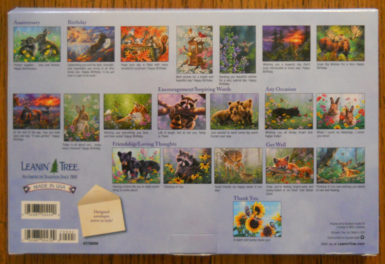 20 Full Color Leanin Tree Greeting Cards, NATURE'S WONDER, LOTS OF CUTE ANIMALS gallery