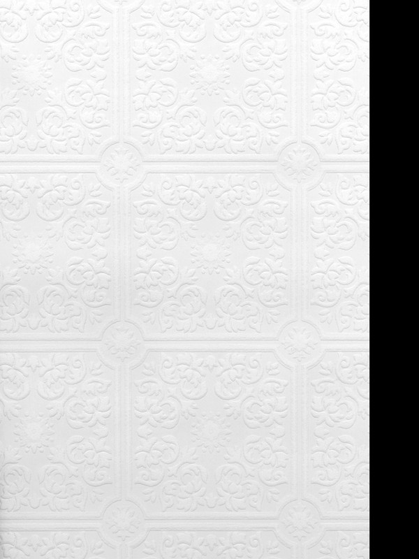 Small Ceiling Tile Raised White Textured Paintable Wallpaper 497-96291 gallery