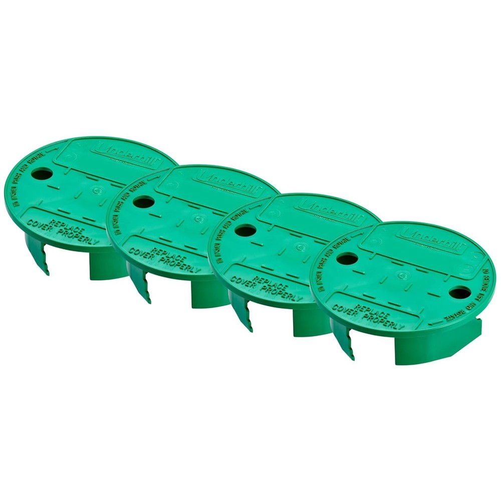 Replacement Sprinkler Valve Box Lid, Green, 4 Pack