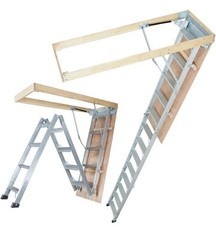 Werner Attic Ladder Foldable 375 Lb Capacity Fits 9.5′-12′ Ceiling Height New