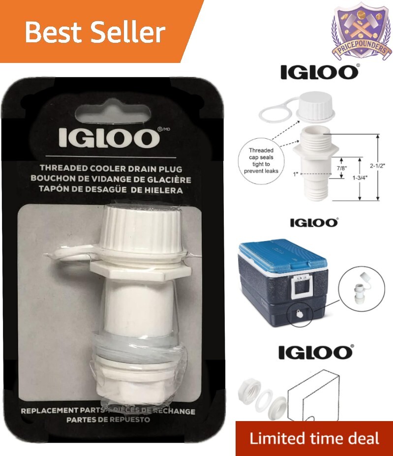 Quality Igloo Threaded Drain Plug - Quick Installation & Secure Seal for Coolers