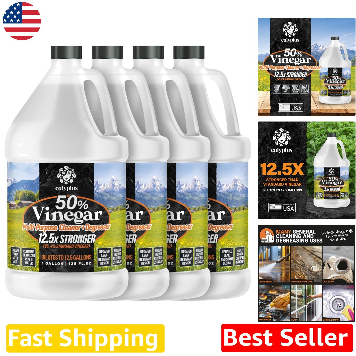 High-Value 4 Gallon 50% Pure Vinegar Concentrate | Dilutes Easily | 512 Fl Oz gallery