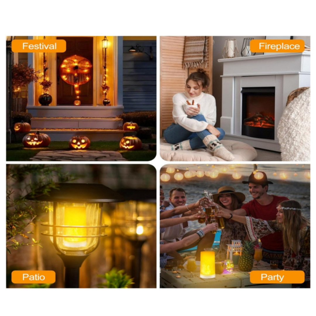 LED Flame Effect Light Flame Lamp with Remote & Timer USB Rechargeable 4 Mo gallery