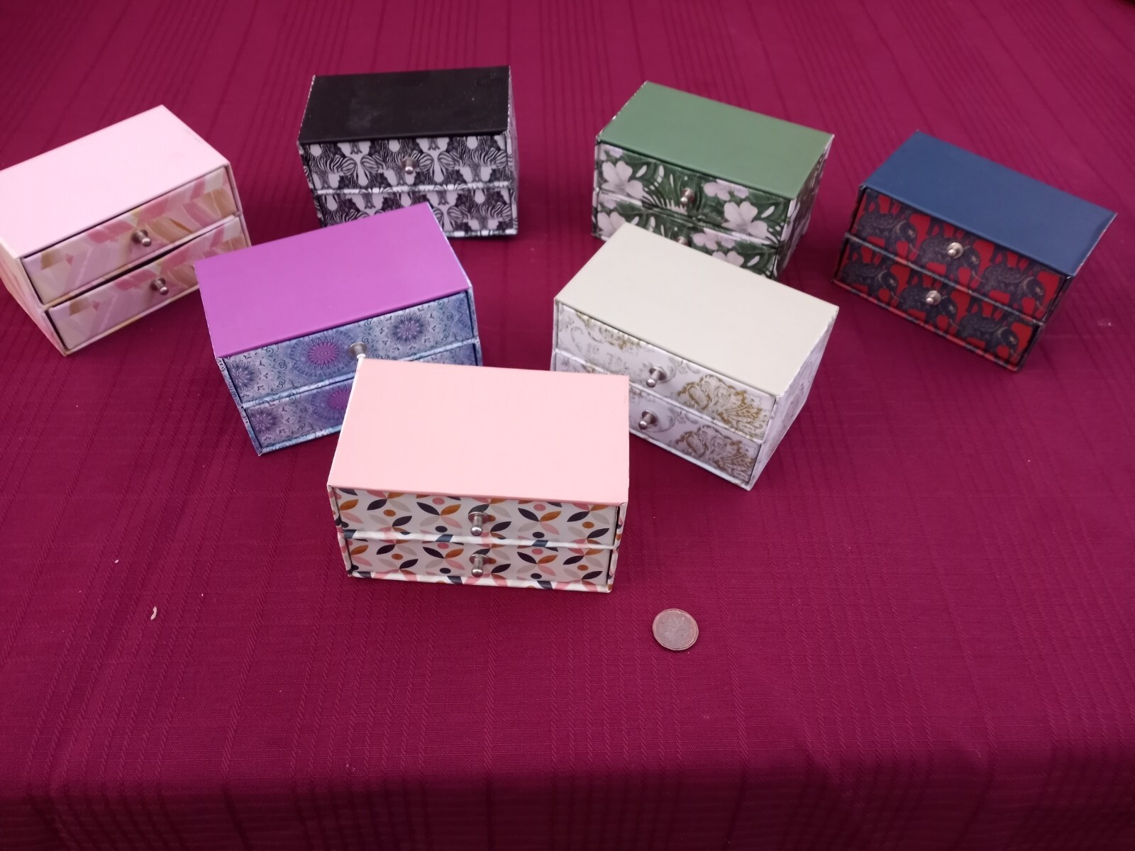 PRETTY Cardboard Trinket Box W/2 Drawers - Choose your favorite FREE SHIPPING! gallery