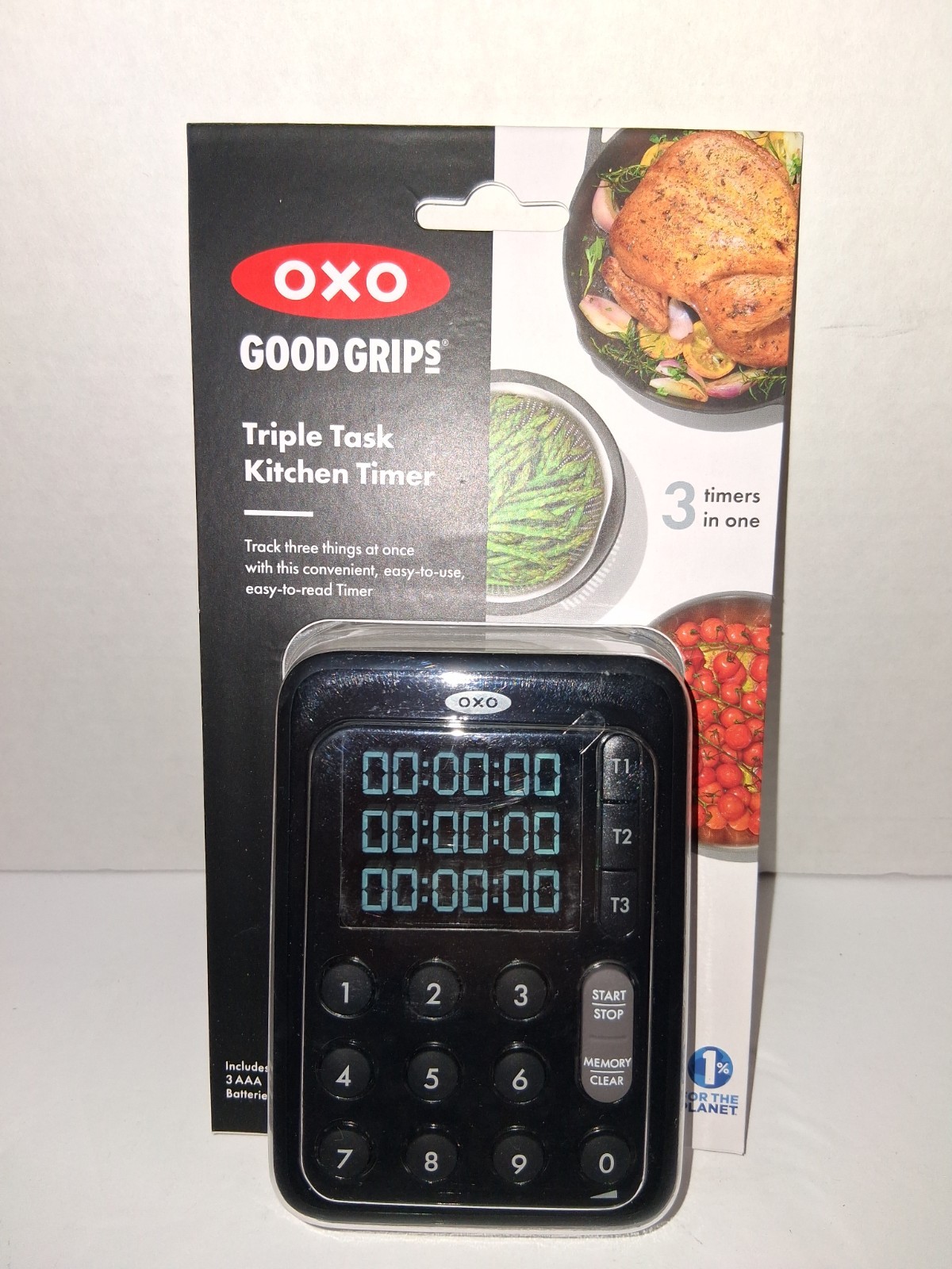 OXO Good Grips Digital Triple Kitchen Timer - Black NEW gallery