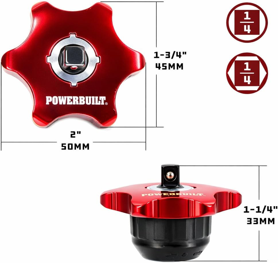 Powerbuilt 1/4-Inch Drive Finger Ratchet, Dual-Sided for 1/4-Inch Sockets and He gallery