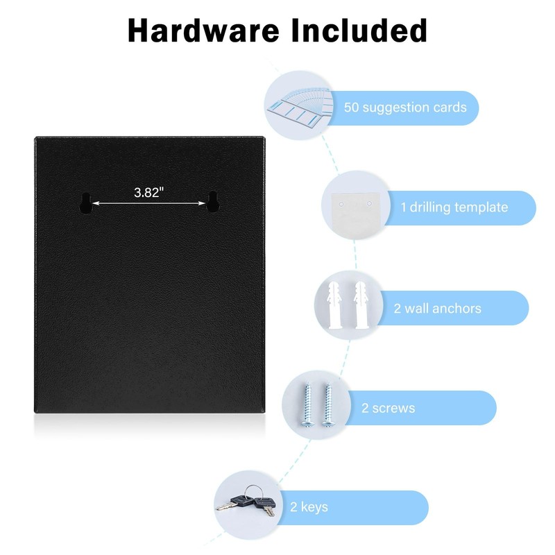 Suggestion Box with Lock Wall Mountable Metal Donation/Ballot/Voting/Collecti... gallery