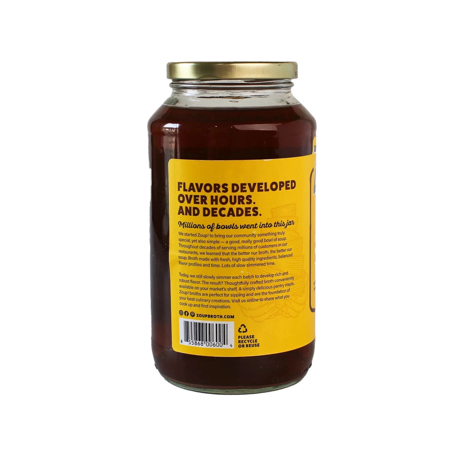 Zoup! Really Good Beef Bone Broth, Shelf-Stable, 32 oz gallery