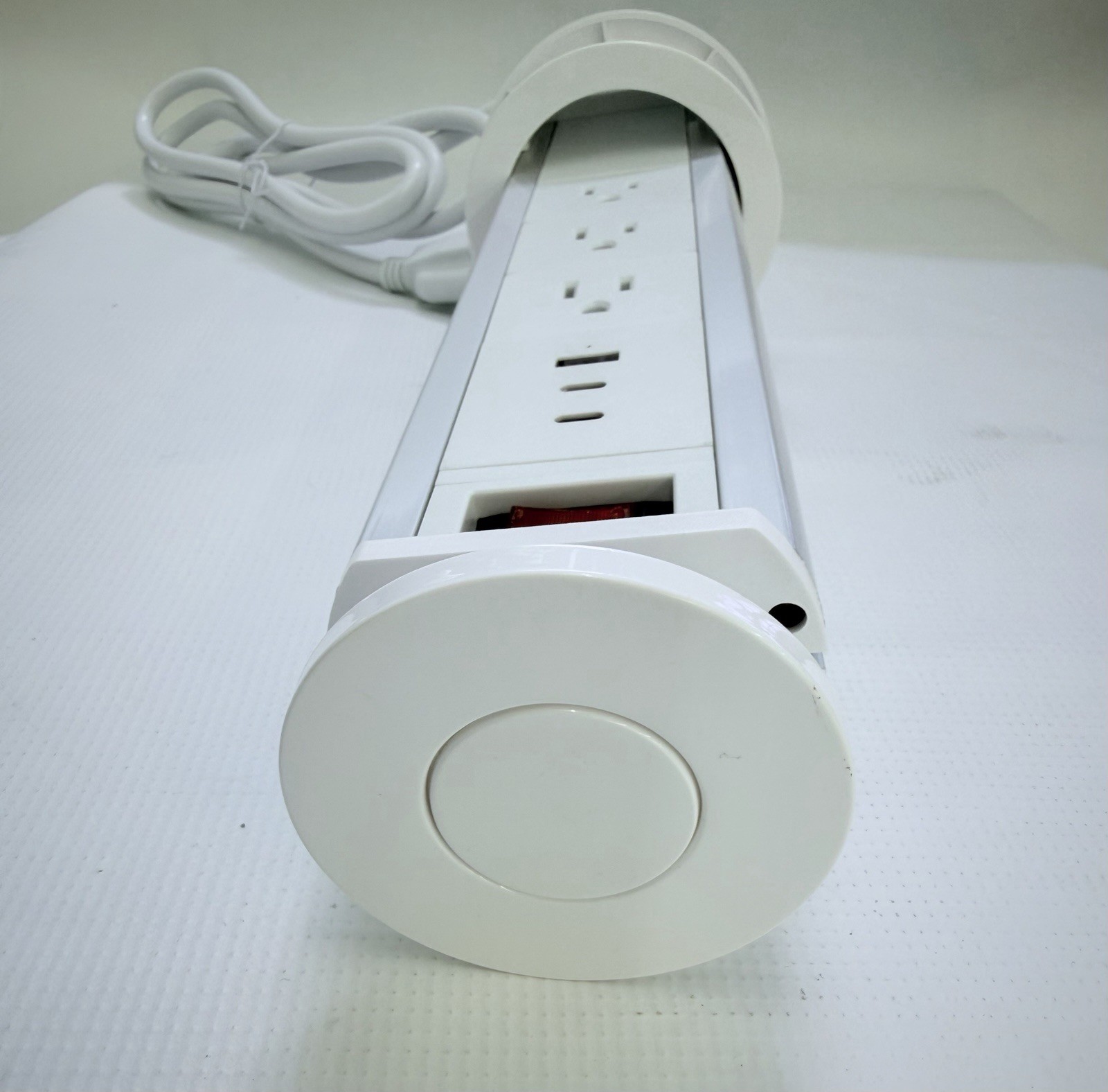 Pop Up Electrical Outlet Countertop 3 AC Outlets 1 USB-A 2 USB-C - Space Saver gallery