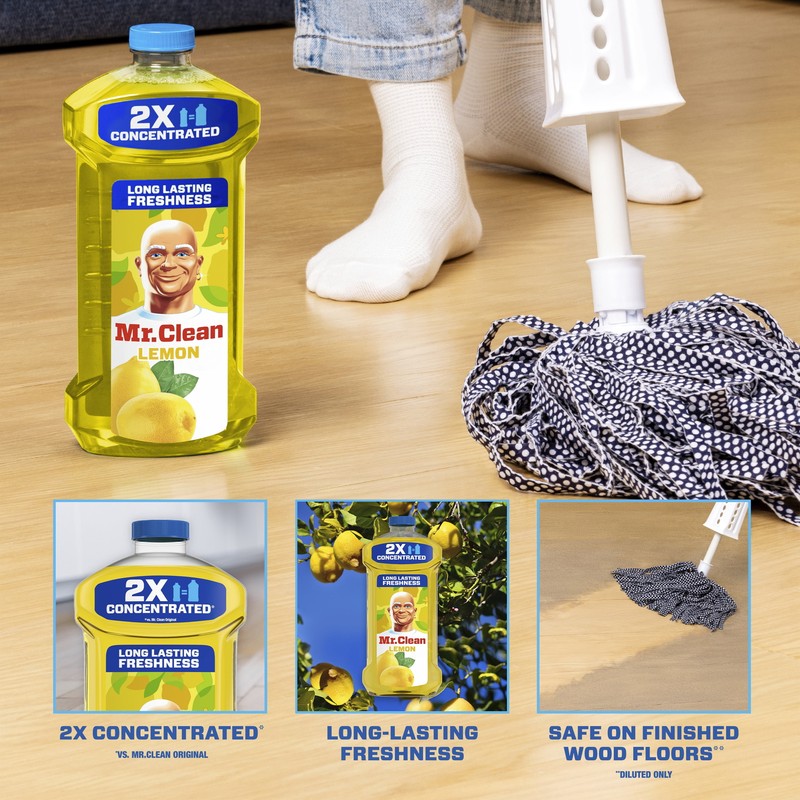 2X Concentrated Floor Cleaner, All Purpose Cleaner, Mop Soap, Lemon, 99 fl oz gallery