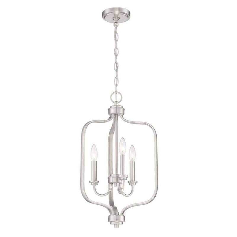 CRAFTMADE Bolden 60-Watt 3-Light Brushed Polished Nickel Finish Hanging Foyer gallery