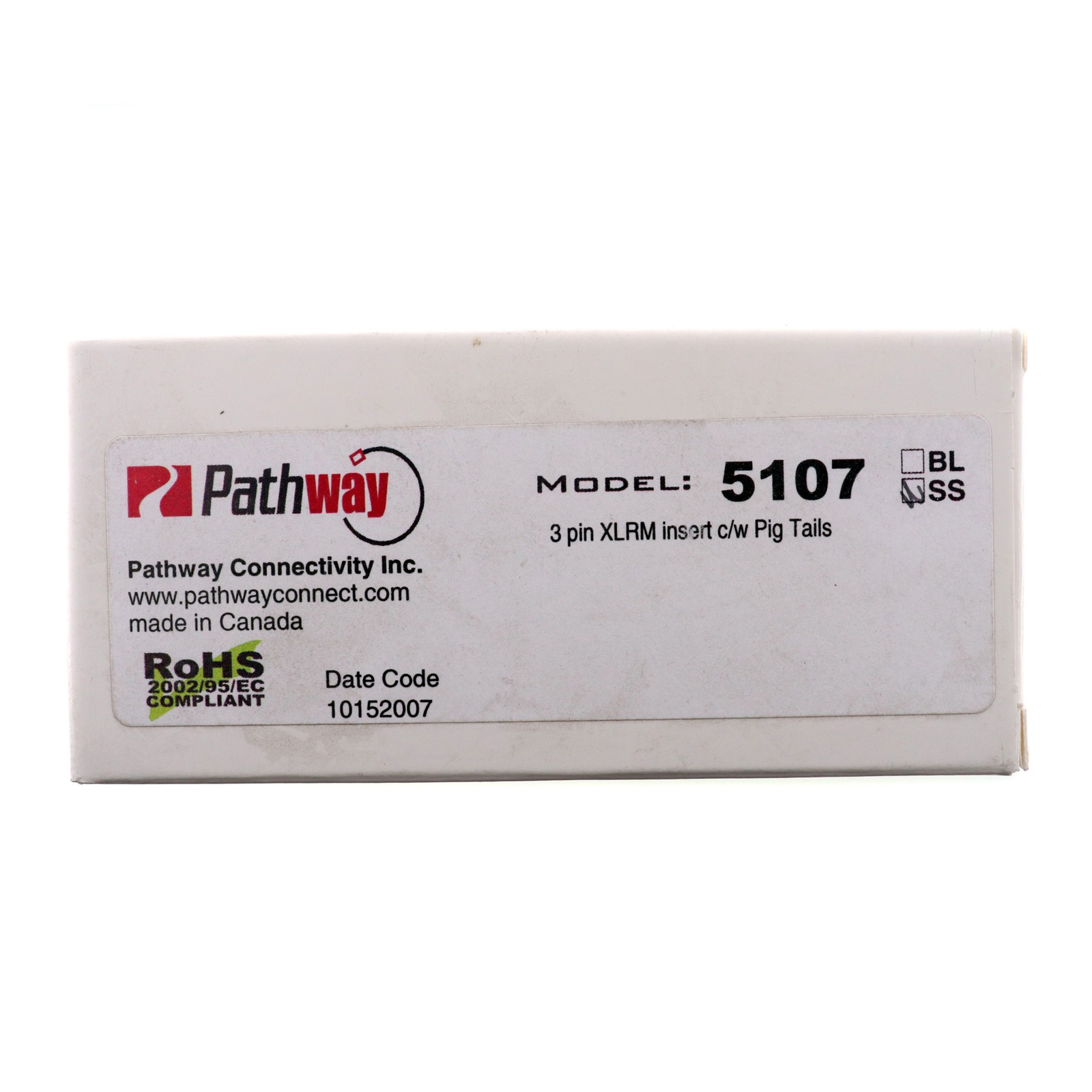 PATHWAY 5107 3-PIN XLR MALE INSERT FACEPLATE, XLRM, C/W TERMINALS, STAINLESS gallery