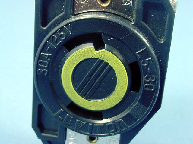 Leviton Black L5-30 Locking Receptacle Outlet 30A 125V Single Phase 2610 gallery