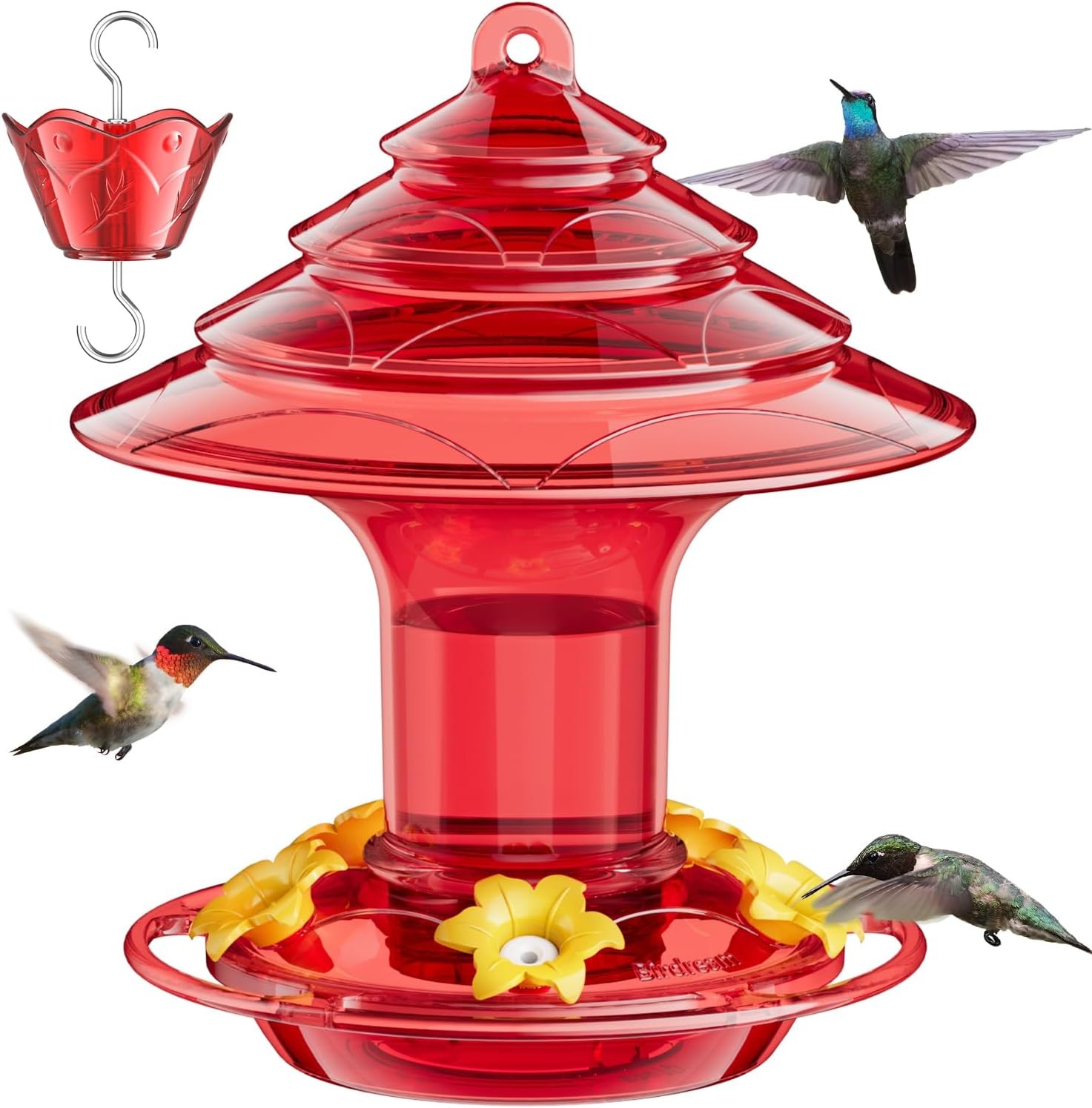 Birdream Hummingbird Feeder for Outdoors Hanging, 20 OZ Humming Birds Feeders wi gallery