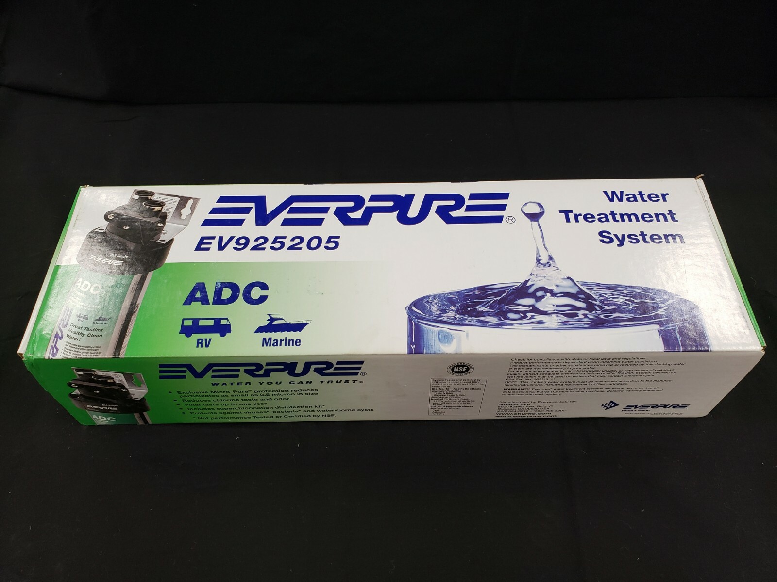 Shurflo EverPure Water Treatment System / Filter for RV & Marine Use EV925205- gallery