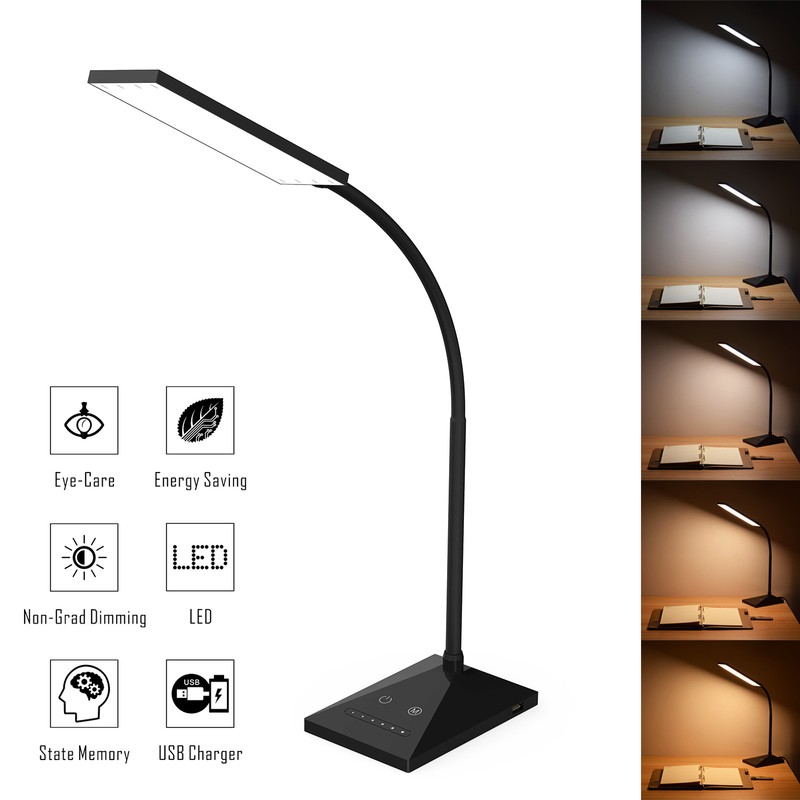 72LED Desk Lamp Flexible Touch Sensor 12W LED Reading Dimmable Lamp Night Light gallery