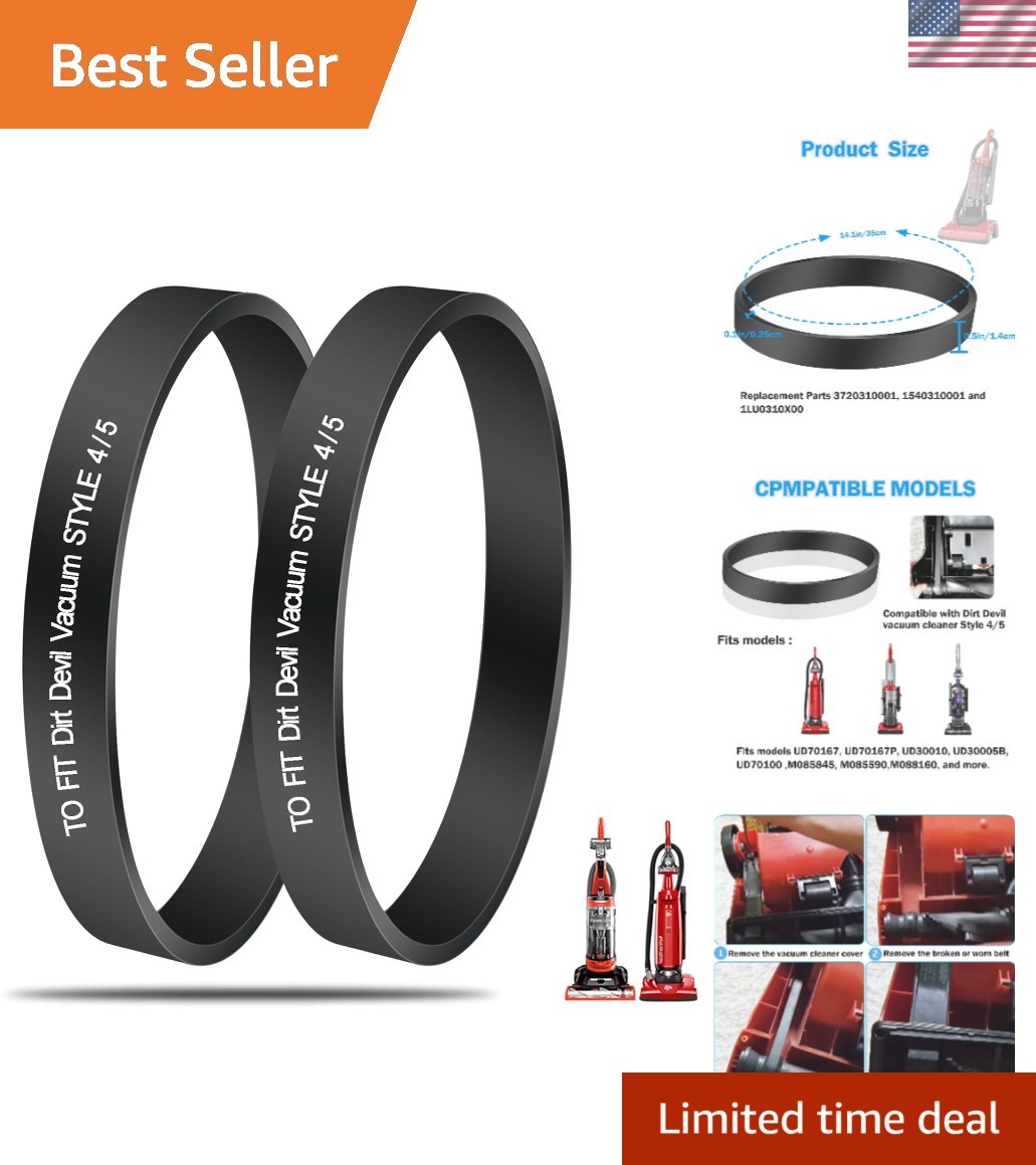 High-Quality Rubber Vacuum Belt for Dirt Devil Style 4/5 Models - Easy Install gallery