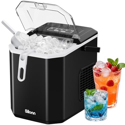 Silonn Portable Countertop Ice Maker 9 Cubes in 6 Mins 26 Lb per Day gallery