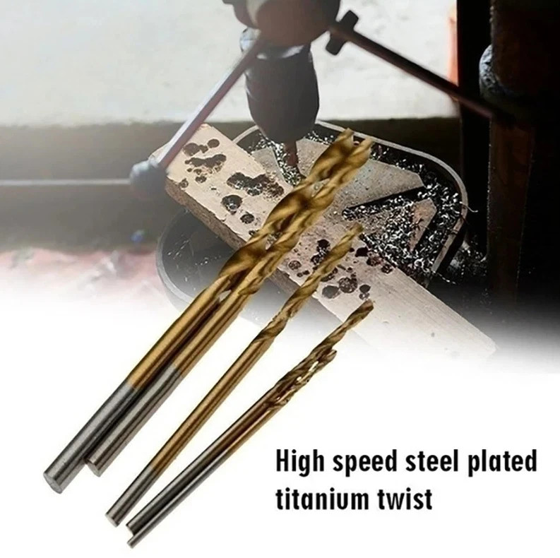 100pcs Titanium Coated HSS Drill Bit Set 1–3mm High Speed Steel Tools gallery