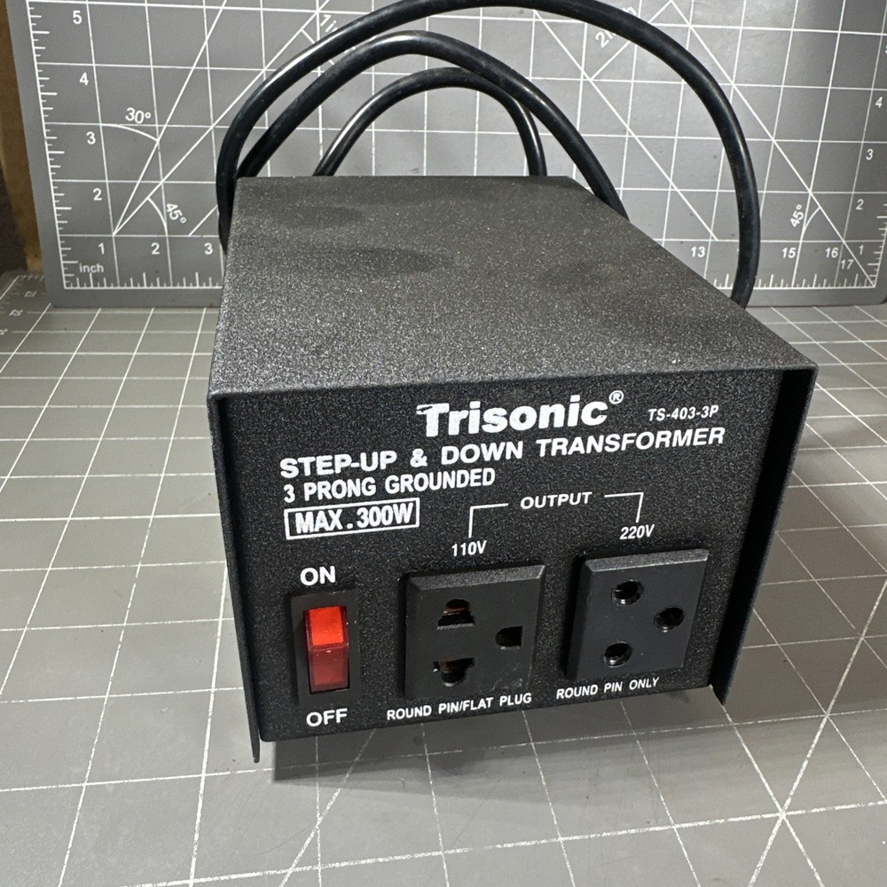 Trisonic Step Up & Down Voltage Transformer TS-403-3P 300W 220/240v— 110/120v