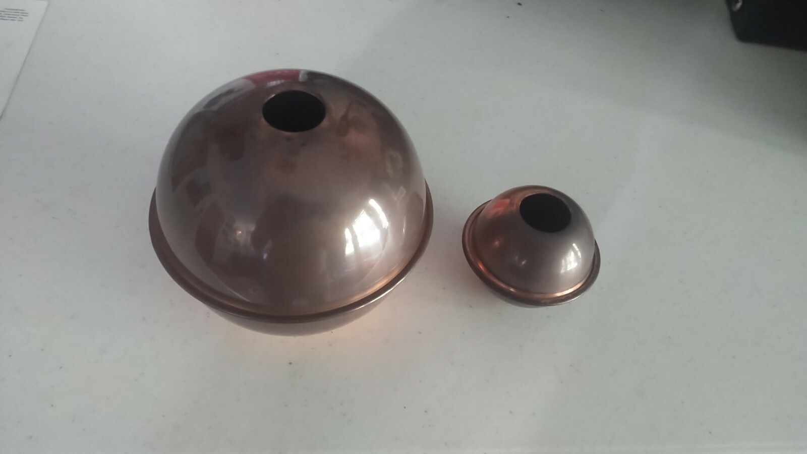 WEATHERVANE COPPER BALLS ,SEMI WEATHERED,HEAVY DUTY !! 2'' & 4'' AS SHOWN gallery