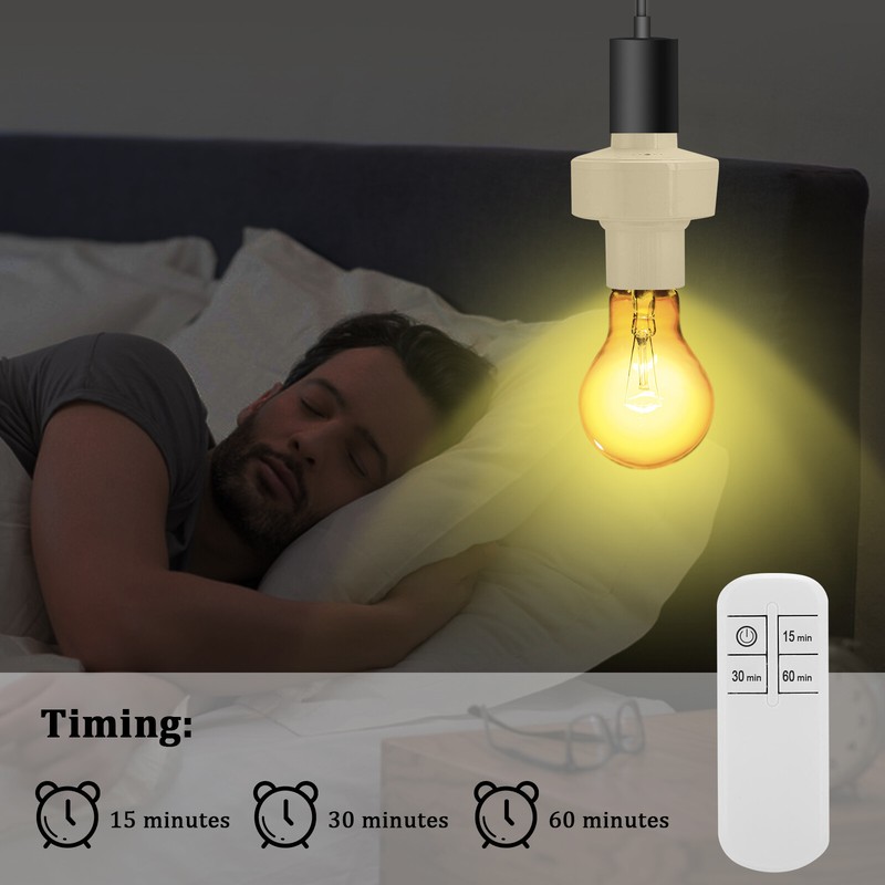 Wireless Remote Control Light Lamp E27 Screw Bulb Base Holder Cap Socket Switch gallery